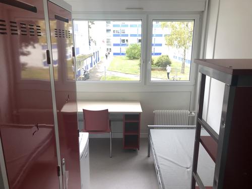 Exemple d'une chambre au bâtiment 1 de Saurupt (loyer 180,40€ par mois pour un étudiant résidant plus d'un mois).